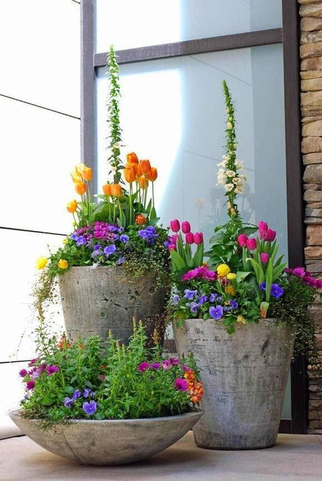 29 Best Front Door Flower Pots Ideas And Designs For 2018 regarding sizing 1095 X 1637