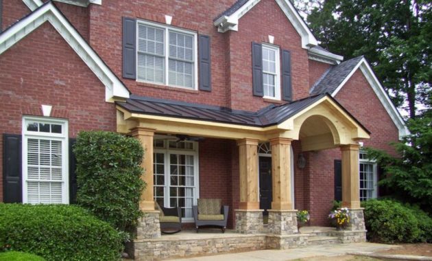 Adding A Front Porch To A Brick Home House Style And Plans with dimensions 1102 X 771