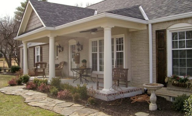 Adding A Front Porch To A Ranch House Home Design Ideas inside proportions 1184 X 889