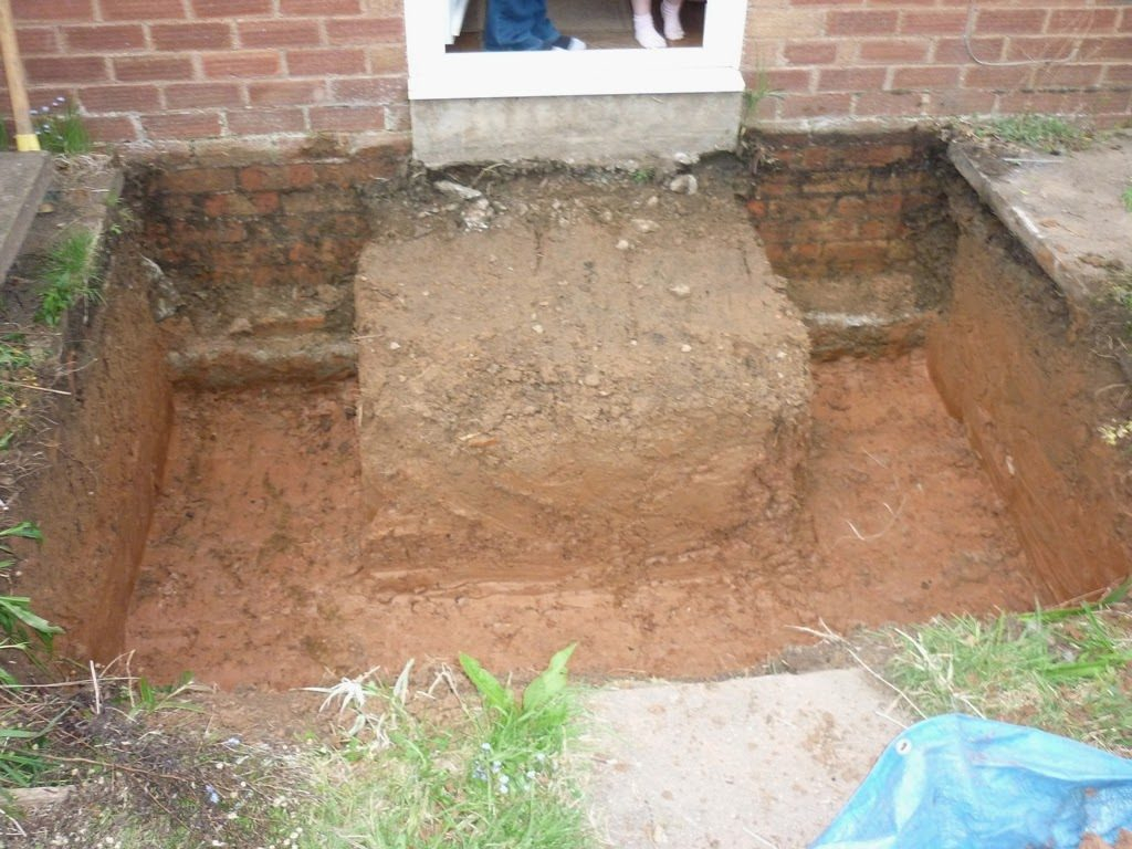 An English Homestead Porch Footings And Digger Work Brick Garden pertaining to proportions 1024 X 768