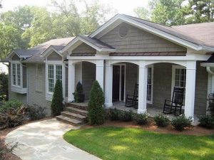 Arched Porch With Stone Pillars On Ranch Homes Porch Ranch Style inside sizing 1280 X 960