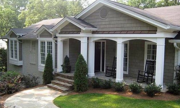 Arched Porch With Stone Pillars On Ranch Homes Porch Ranch Style with proportions 1280 X 960