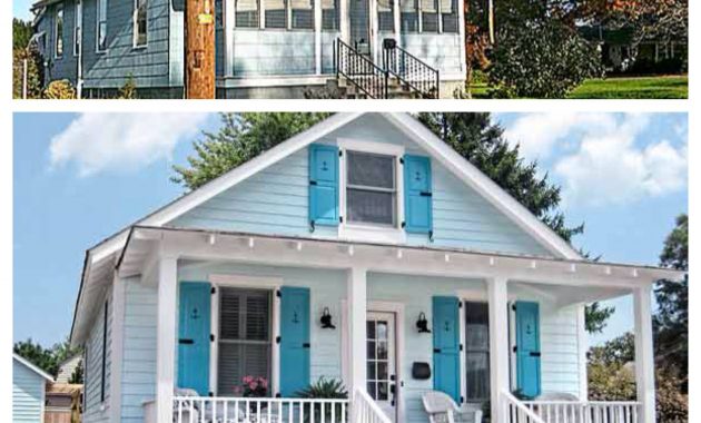 Before And After Curb Appeal Restore And Open Up Porch Add intended for proportions 1936 X 1936