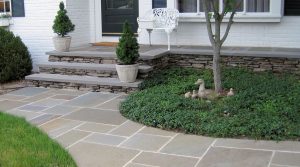 Bluestone Front Walk Leads To Stone Slab Steps And Front Porch regarding proportions 1439 X 800