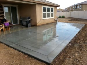 Broom Finish Concrete Patio Slab With 12 Border Bands Http regarding sizing 1632 X 1224