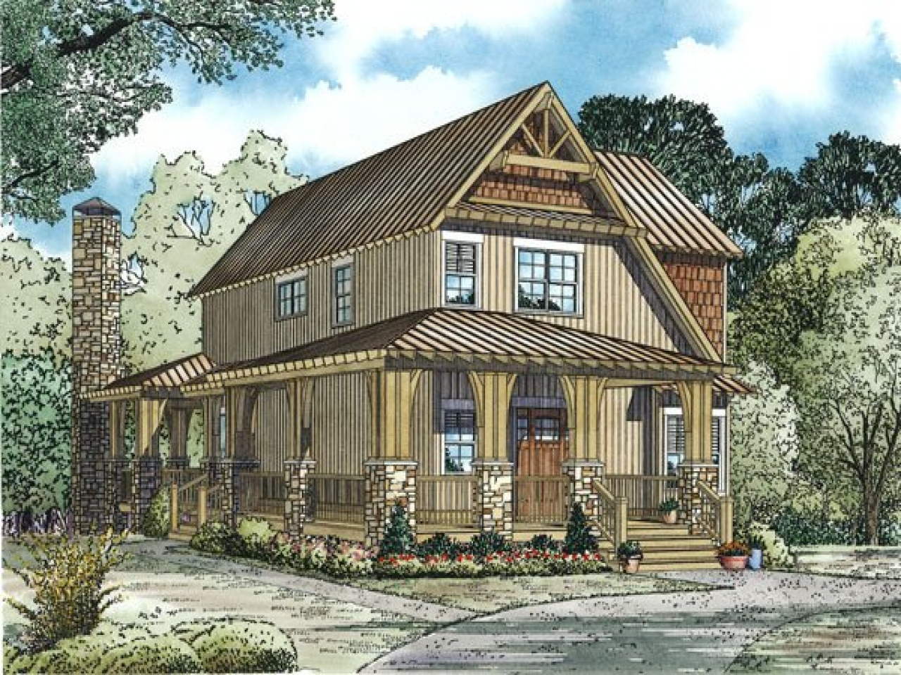 Bungalow House Plans With Wrap Around Porch 8c6062295cd9 Nugreenhouse Inside Dimensions 1280 X 960