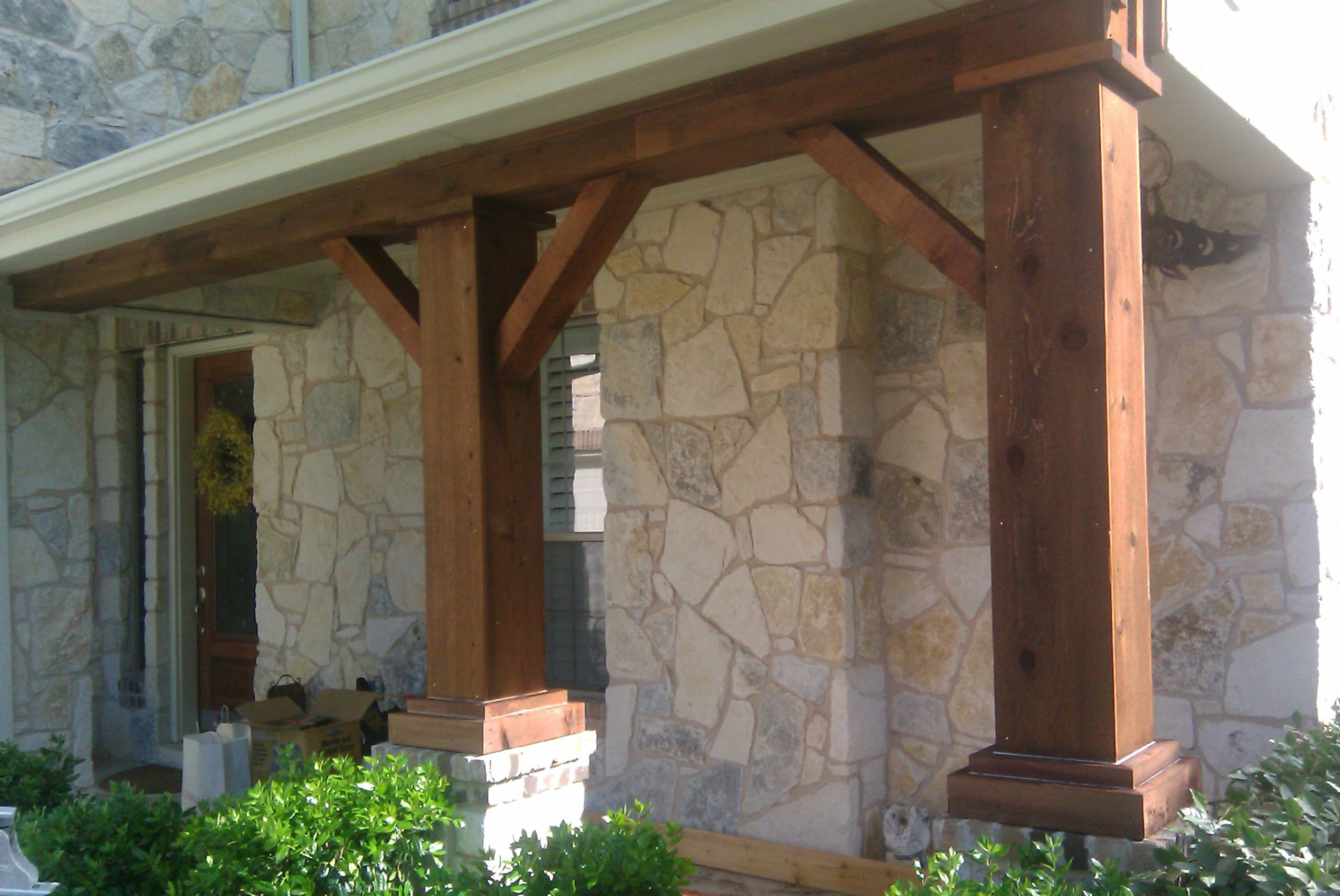 Cedar Columns For Front Porch Cedar Front Porch Column Ideas For With 