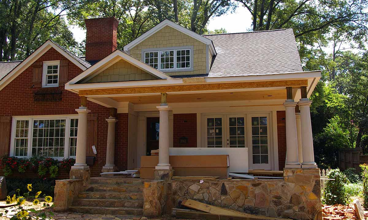 Charlotte Front Porch Addition Add Curb Appeal Charlotte Porch regarding measurements 1200 X 720