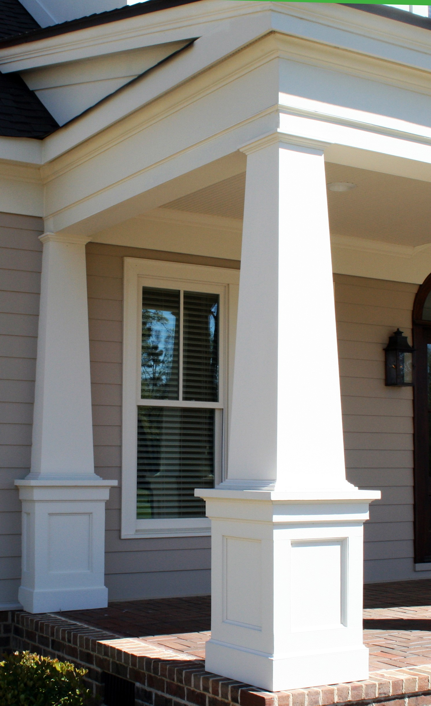 Columns For Porches I Love The Horizontal Roof Line Trim Work On Pertaining To Dimensions 1491 X 2445 