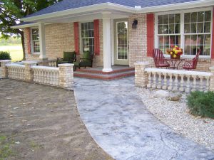 Concrete Front Porch Makeover Baluster Floor Designs within proportions 2048 X 1536