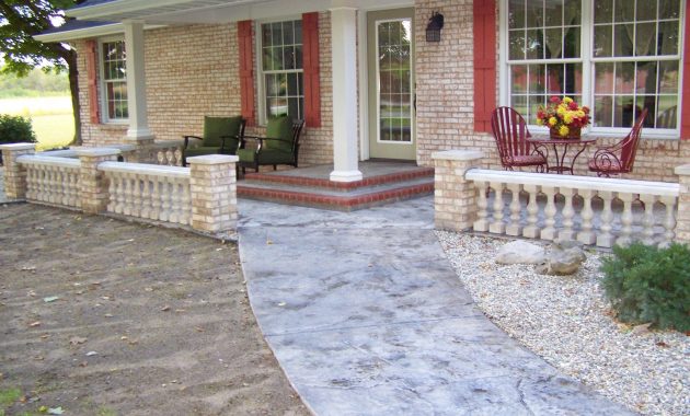 Concrete Front Porch Makeover Baluster Floor Designs within proportions 2048 X 1536