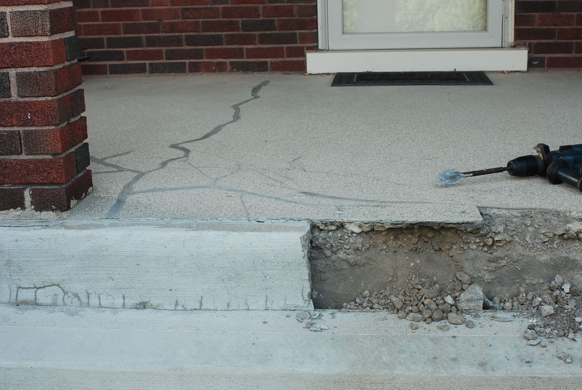 Concrete Porch Repair with measurements 1936 X 1296