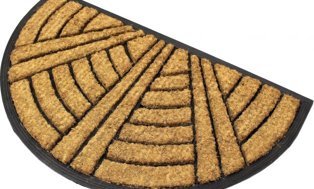 Envelor Home Half Round Art Deco Fan Coir Coco Rubber Doormat in size 2045 X 1391