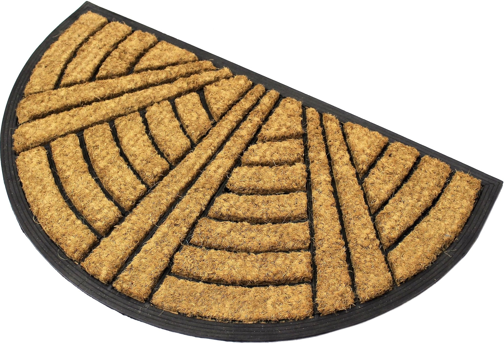 Envelor Home Half Round Art Deco Fan Coir Coco Rubber Doormat in size 2045 X 1391