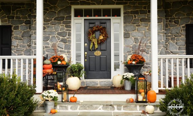 Fall On The Front Porch Stonegable intended for measurements 1600 X 1059