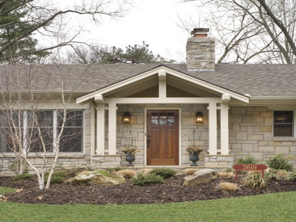 Front Porch Designs Ranch Style House Latest Decks Brick Front regarding size 1024 X 768