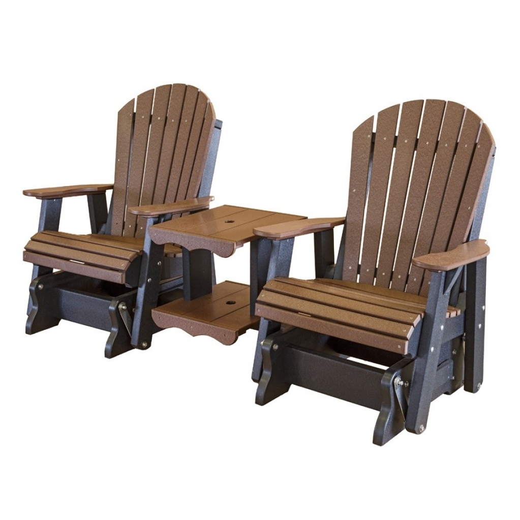 Front Porch Glider Chairs For Front Porch Designed With Brown Wooden ...