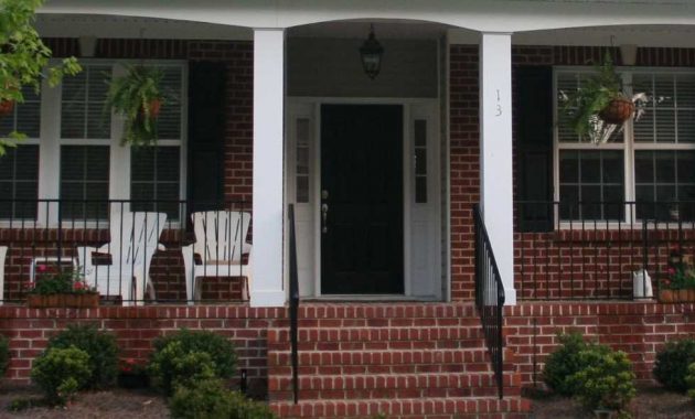 Front Porch Ideas Brick House Inspirations And Outstanding Photos with regard to measurements 1364 X 589