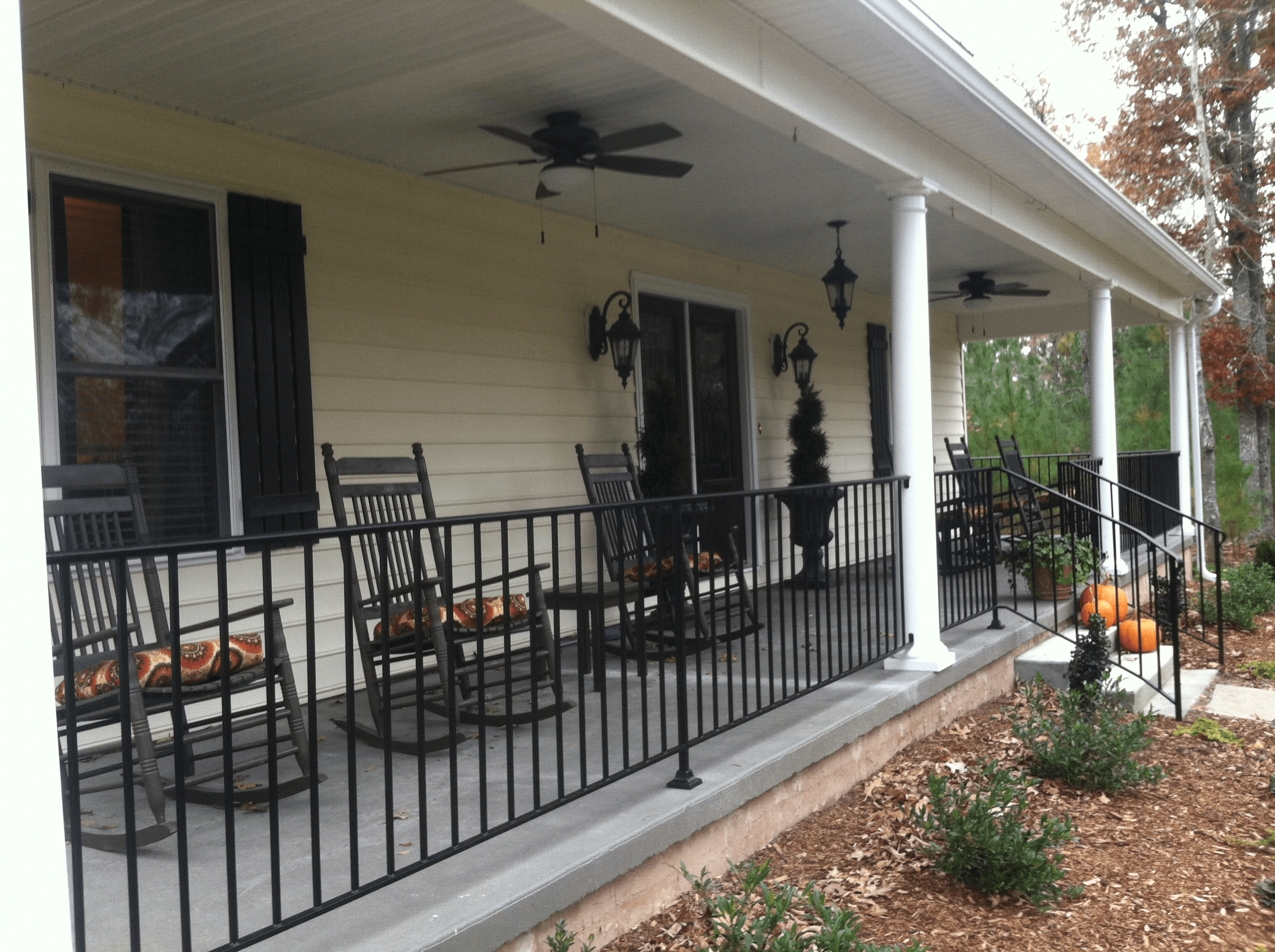 Front Porch Iron Railing Ideas Porch Patio Easy Home Tips regarding size 2592 X 1936