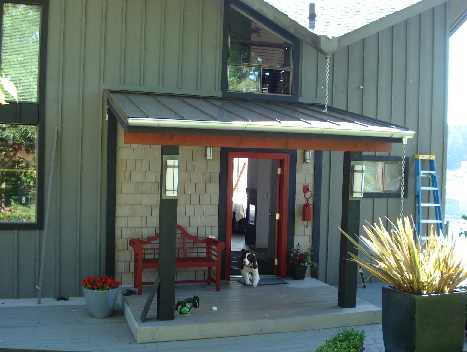 Front Porch Metal Roof Home Design Ideas throughout sizing 1552 X 1171