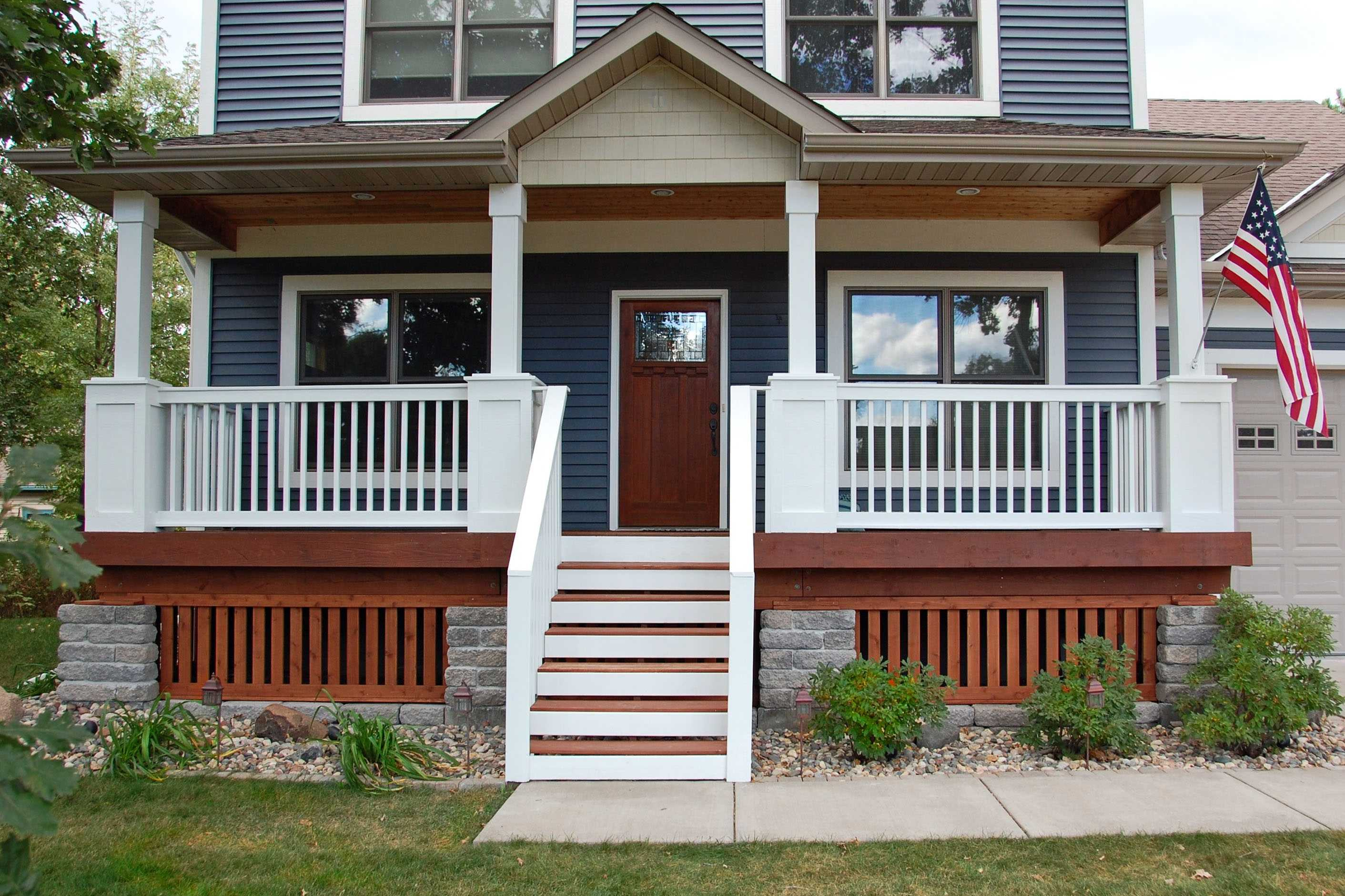 Front Porch Railings Ideas Patio Railing Decks Columns Intended For ...