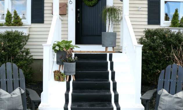 Front Porch Spring Reveal With Painted Steps Nesting With Grace inside dimensions 1160 X 1740