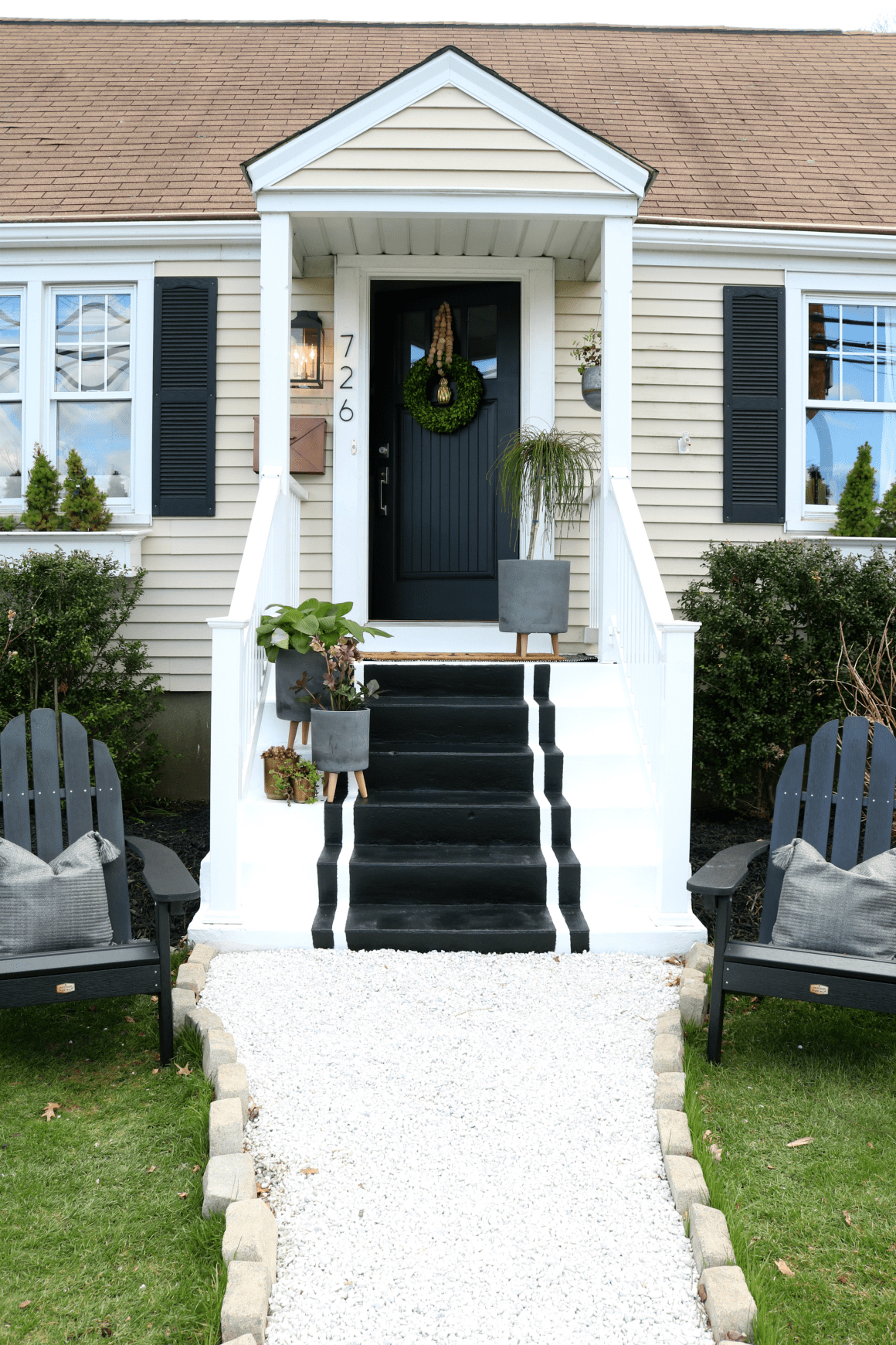 Front Porch Spring Reveal With Painted Steps Nesting With Grace inside dimensions 1160 X 1740
