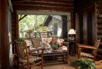 Log Cabin Porch Decorating Ideas Home Design Ideas regarding size 1152 X 754