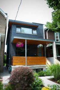 Modern Wood Front Porch Love The Contrast Of Wood And The Dark with regard to size 998 X 1490