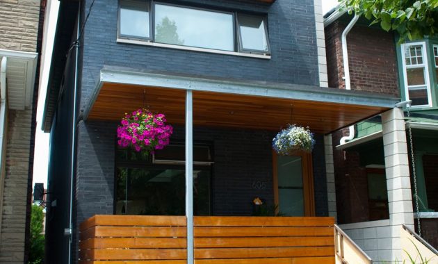 Modern Wood Front Porch Love The Contrast Of Wood And The Dark with regard to size 998 X 1490