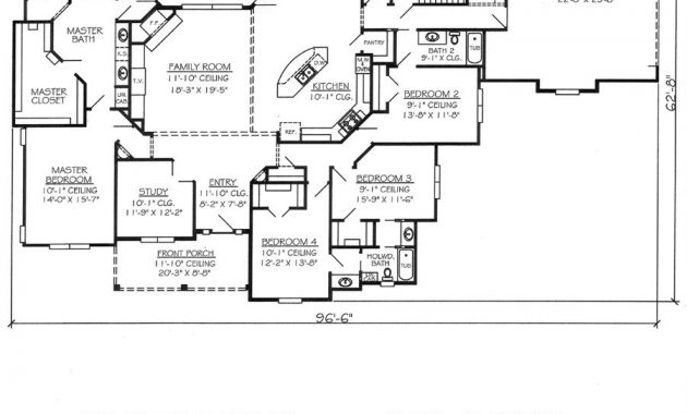 One Story Four Bedroom House Plans Story 4 Bedroom 35 Bathroom with size 900 X 889