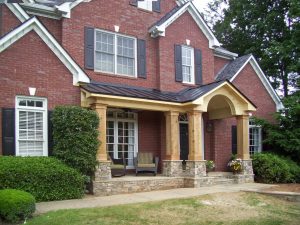 Partial Front Porch Prior To Painting Designed And Built pertaining to sizing 3680 X 2760