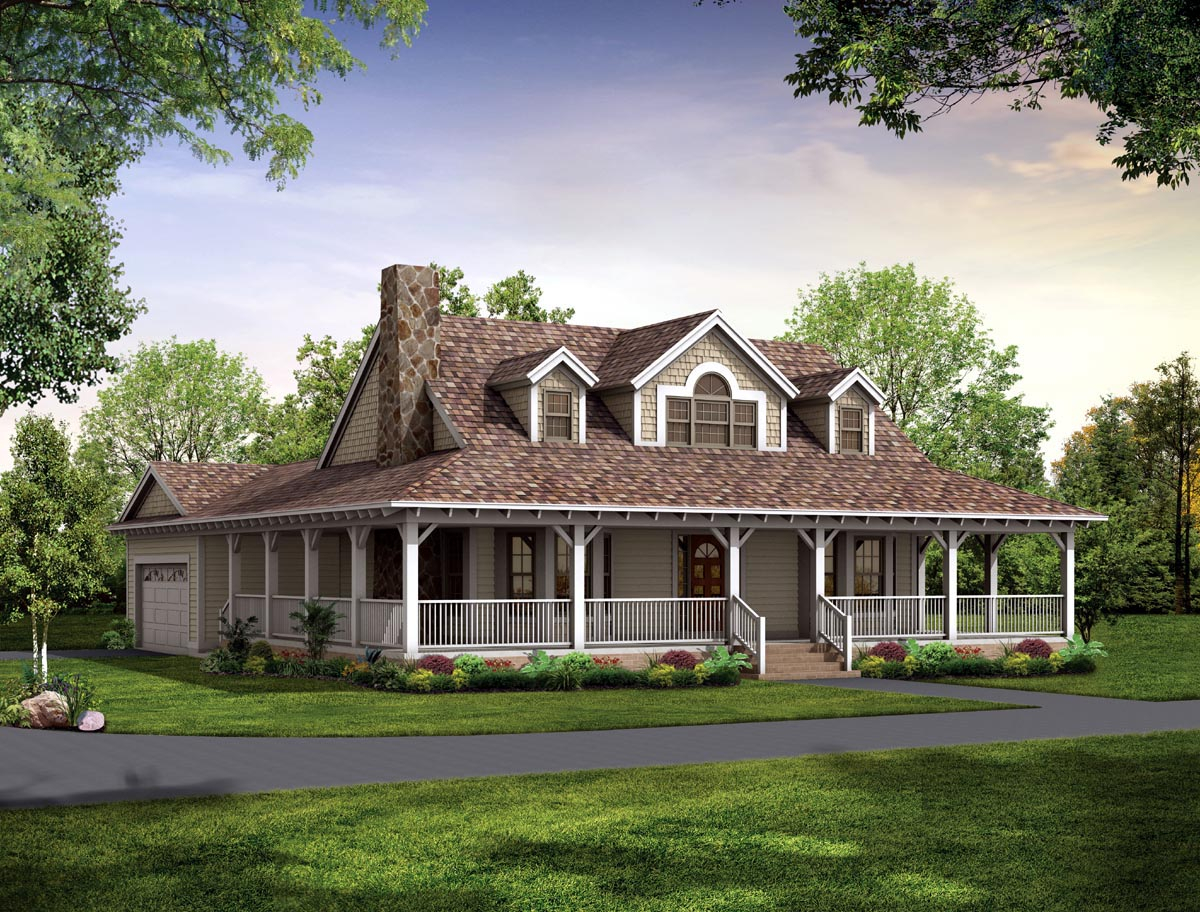 Perfect 2 Story House Plans With Wrap Around Porch Simple House inside size 1200 X 912