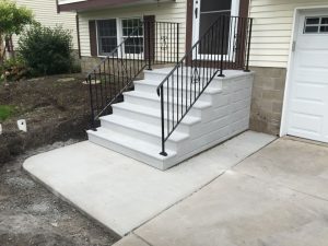 Photo Gallery Precast Concrete Steps And Ironvinyl Railing for dimensions 1024 X 768