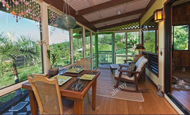 Porch Lanai Of Bedbreakfast In Hawaii Stock Photo 35045513 Alamy pertaining to sizing 1300 X 956