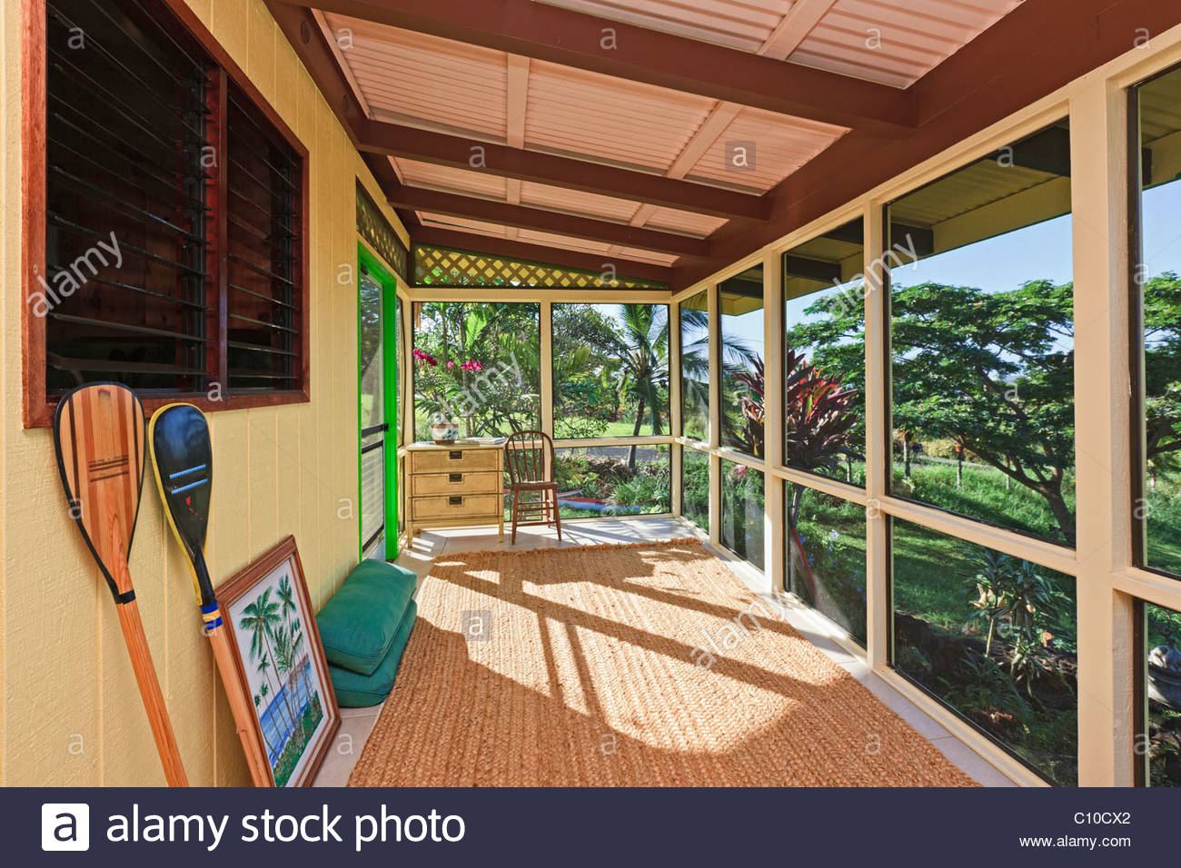 Porch Lanai Of Bedbreakfast In Hawaii Stock Photo 35045530 Alamy with regard to sizing 1300 X 956