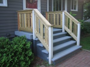 Porch Stair Railing Ideas Wood Railing For Concrete Porch Bathroom within dimensions 1600 X 1200