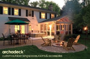 Screen Porch Hot Tub Deck Patio Firepit Combo Back Decks For inside sizing 1498 X 983