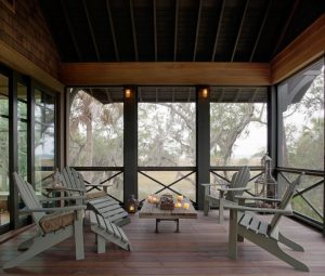 Screened Porch Lighting Ideas Eclectic Porch With Adirondack Chairs with regard to measurements 990 X 842