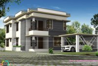 Separate Car Porch Flat Roof Home Kerala Design Floor Plans Home intended for size 1600 X 1066