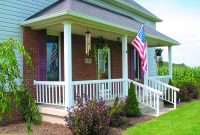 Simulated Wood Railing And Round Aluminum Columns Combine To Create with size 2136 X 1422