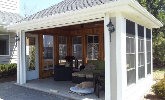 Stand Alone Screen Porch 3 Seasons Room W Remote Roll Up Door inside measurements 3264 X 2448