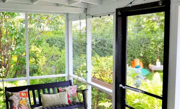 The Ceiling Of This Screen Porch Could Be Made To Be Temporary in size 1067 X 1600