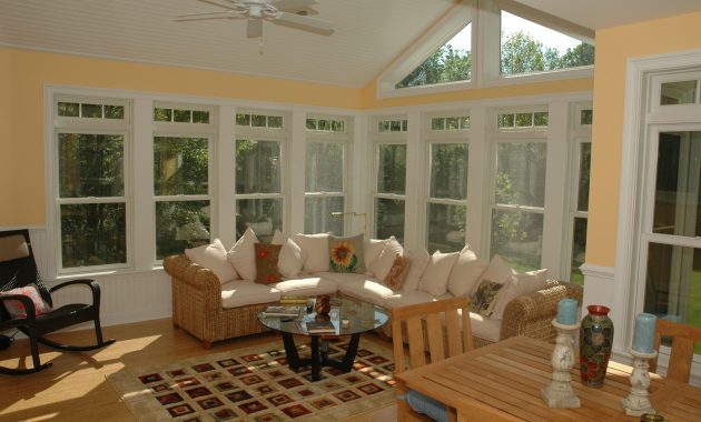 Three Season Room Bead Board Under Windows To Match Ceiling throughout proportions 3008 X 2000