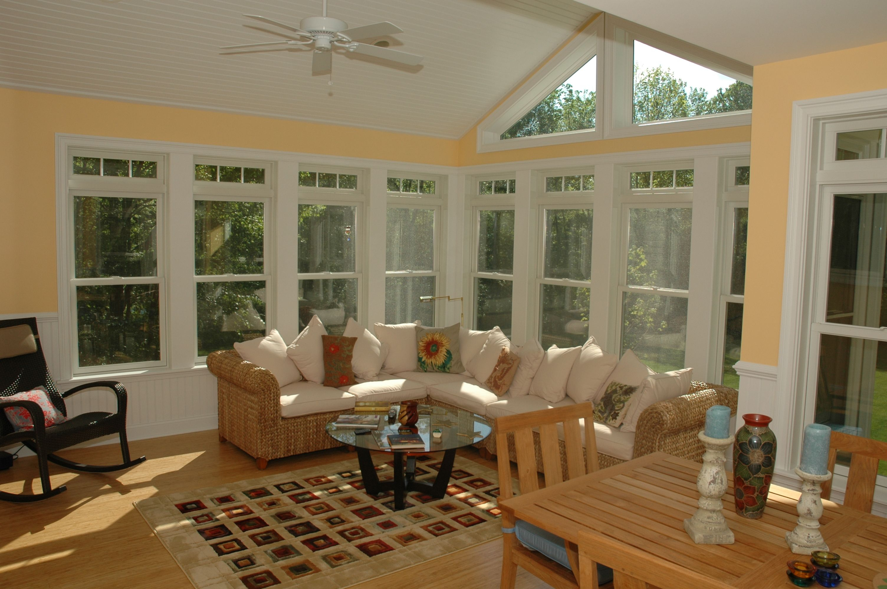 Three Season Room Bead Board Under Windows To Match Ceiling with regard to sizing 3008 X 2000