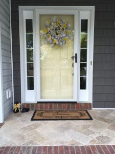 Travertine Tile On Our New Front Porch So Much Nicer Than inside size 2448 X 3264