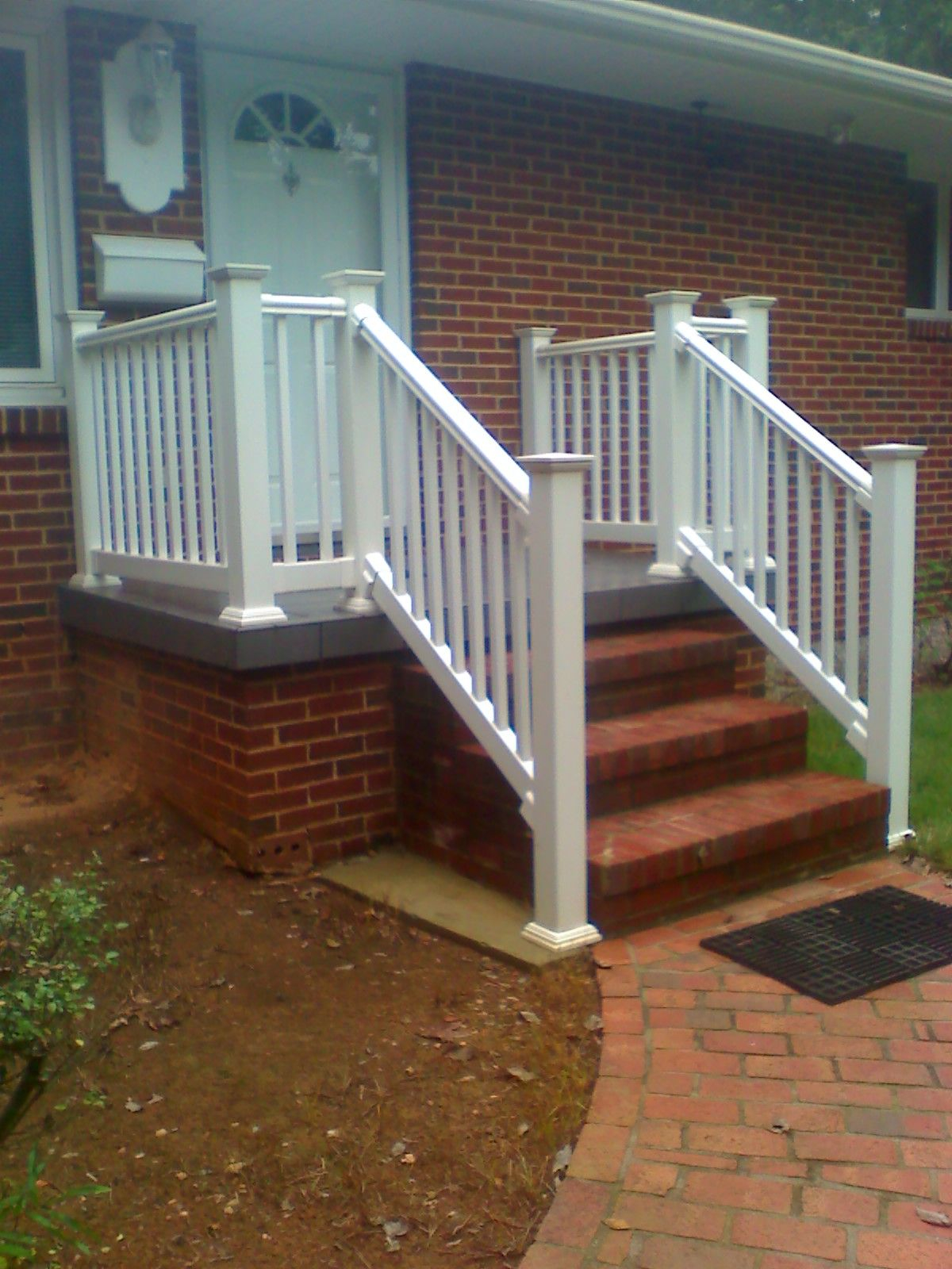 White Railing On A Concrete Porch Boling Front Porch Tile And inside measurements 1200 X 1600