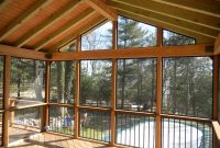 Wood Under Porch Ceiling Amazing Brushed Bronze Frames Custom Screen regarding sizing 4000 X 3000