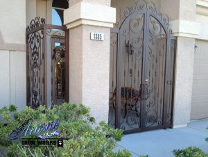 Wrought Iron Entry Gate And Porch Enclosure Wrought Iron Entryways for sizing 2736 X 2058