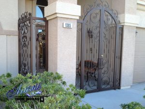 Wrought Iron Entry Gate And Porch Enclosure Wrought Iron Entryways throughout proportions 2736 X 2058
